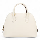 25cm Ivory Cross-Grain Calfskin Handbag - Arvelle Paris