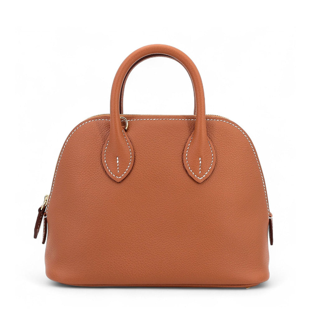 Mini Champagne Gold Smooth Calfskin Handbag - Arvelle Paris