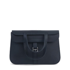 25cm Black Soft Grain Calfskin Handbag - Arvelle Paris