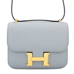 Mini Glacier Blue Cross-Grain Calfskin Crossbody - Arvelle Paris