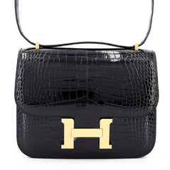 Arvelle Crossbody 19 Black Alligator Leather - Arvelle Paris
