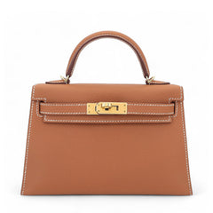 Arvelle Compact II Champagne Gold Cross-Grain Calfskin Handbag - Arvelle Paris
