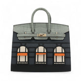 20cm Parisian Multi-Leather Handbag - Arvelle Paris