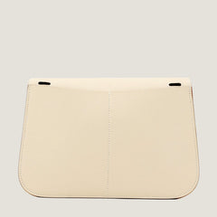 Mini Chalk White Smooth Calfskin Handbag - Arvelle Paris