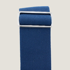 Small Navy Pebbled Calfskin Backpack - Arvelle Paris