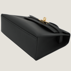 Black Smooth Calfskin Clutch - Arvelle Paris