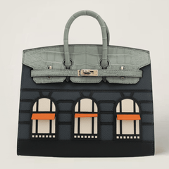 20cm Parisian Multi-Leather Handbag - Arvelle Paris