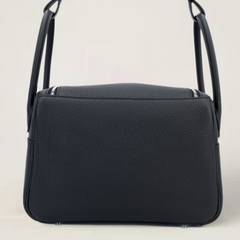 26cm Black Soft Grain Calfskin Handbag - Arvelle Paris