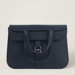 25cm Black Soft Grain Calfskin Handbag - Arvelle Paris