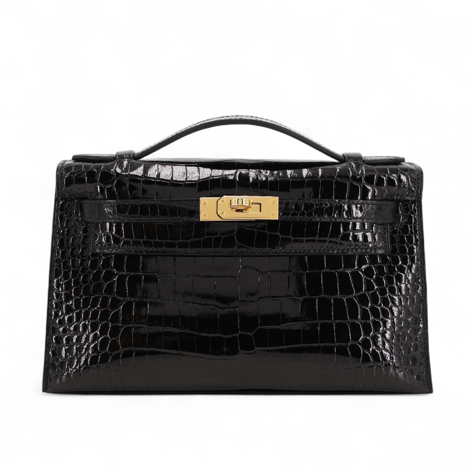 Black Premium Crocodile Clutch - Arvelle Paris