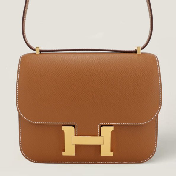 Arvelle Crossbody 19 Champagne Gold Cross-Grain Calfskin - Arvelle Paris