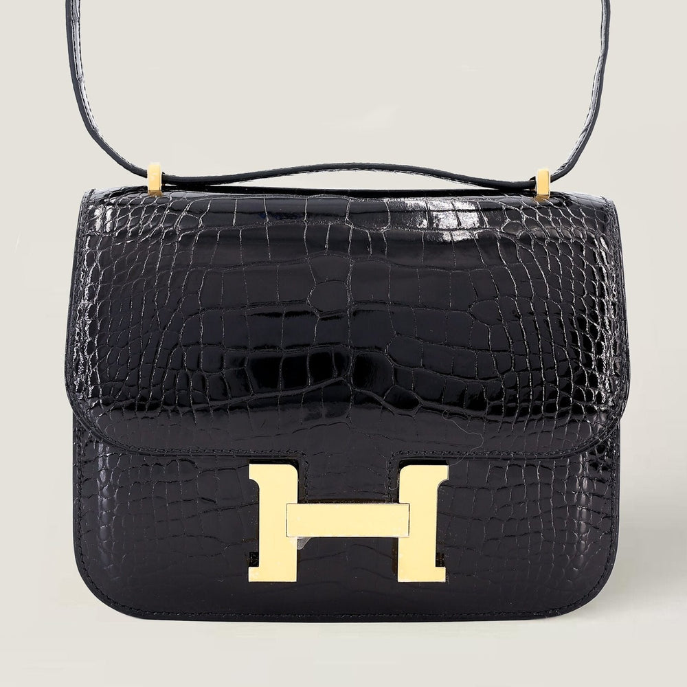 Arvelle Crossbody 19 Black Alligator Leather - Arvelle Paris