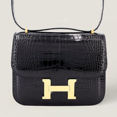 Arvelle Crossbody 19 Black Alligator Leather - Arvelle Paris