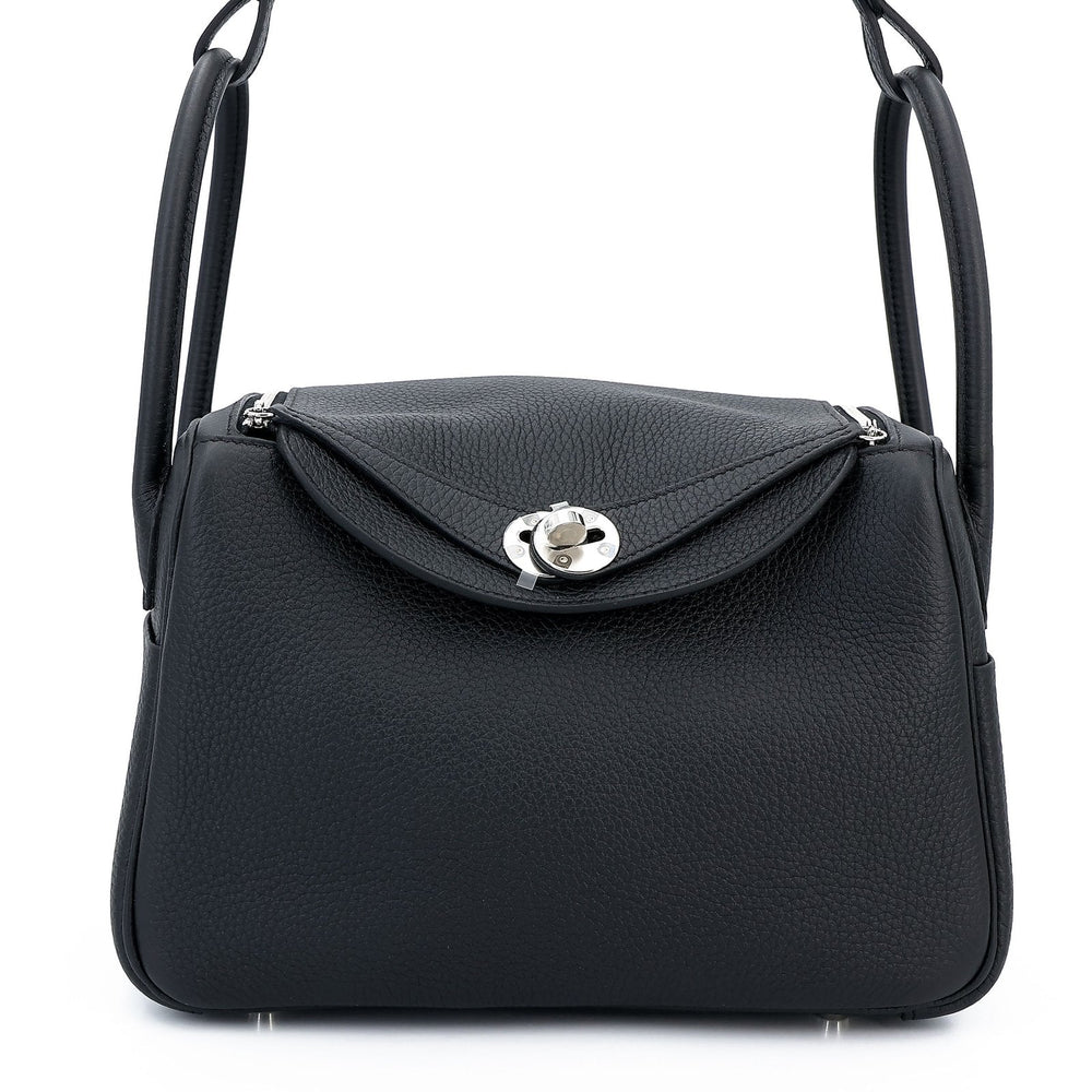 26cm Black Soft Grain Calfskin Handbag - Arvelle Paris