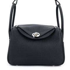 26cm Black Soft Grain Calfskin Handbag - Arvelle Paris