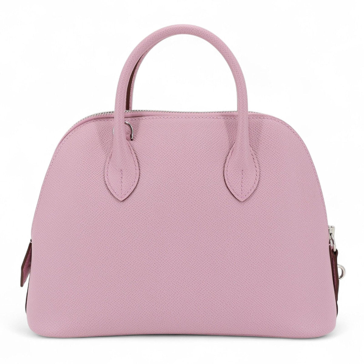 25cm Woodland Mauve Cross-Grain Calfskin Handbag - Arvelle Paris
