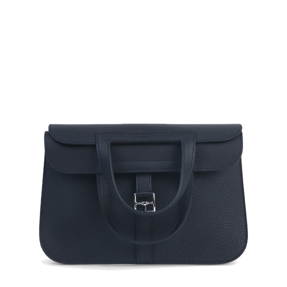 25cm Black Soft Grain Calfskin Handbag - Arvelle Paris