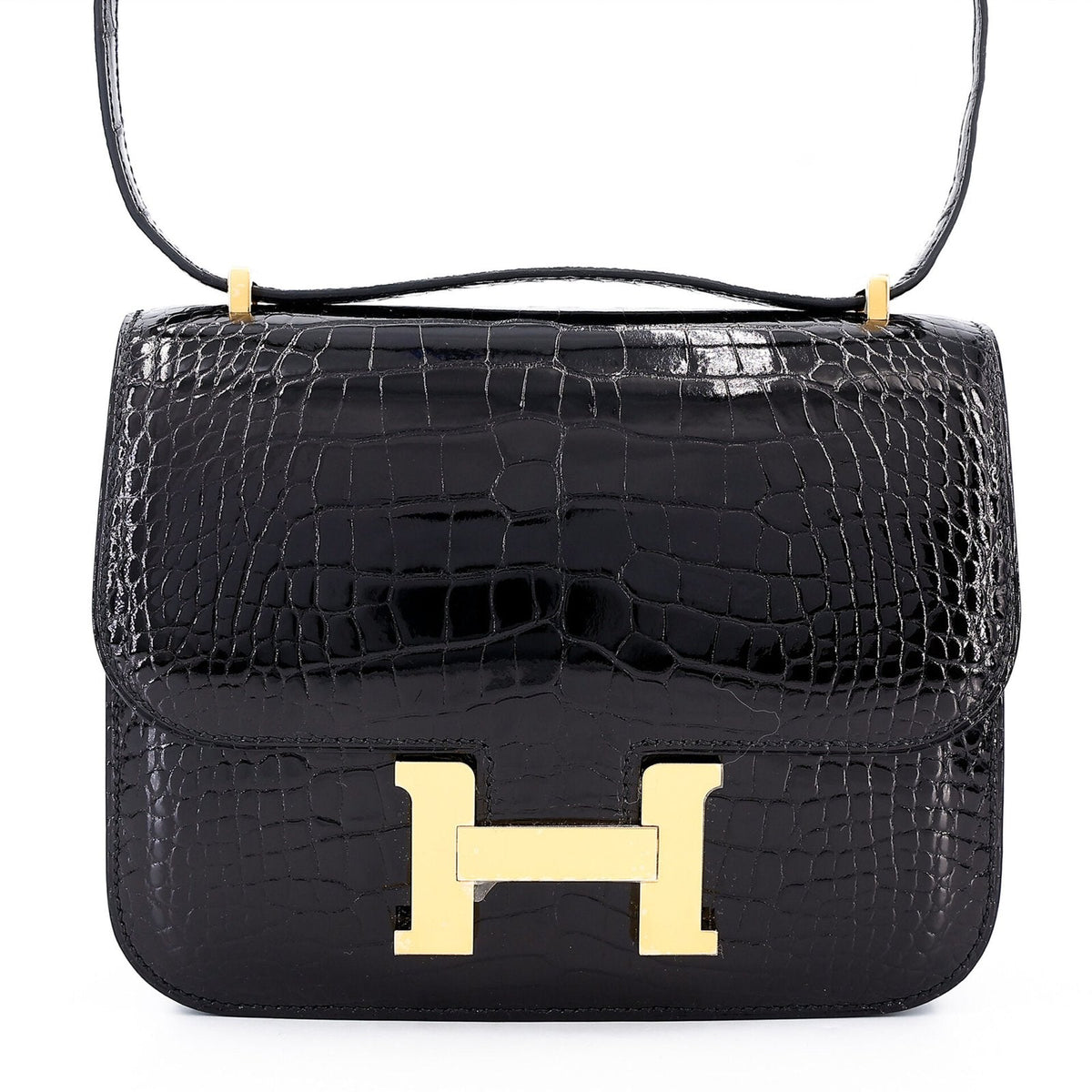 Arvelle Crossbody 19 Black Alligator Leather - Arvelle Paris