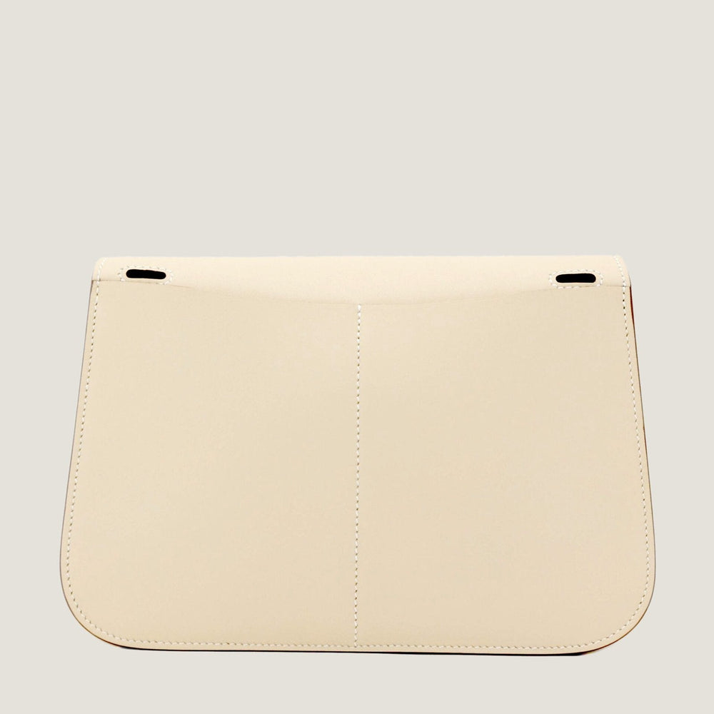 Mini Chalk White Smooth Calfskin Handbag - Arvelle Paris