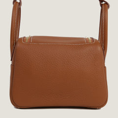 Mini Champagne Gold Soft Grain Calfskin Handbag - Arvelle Paris