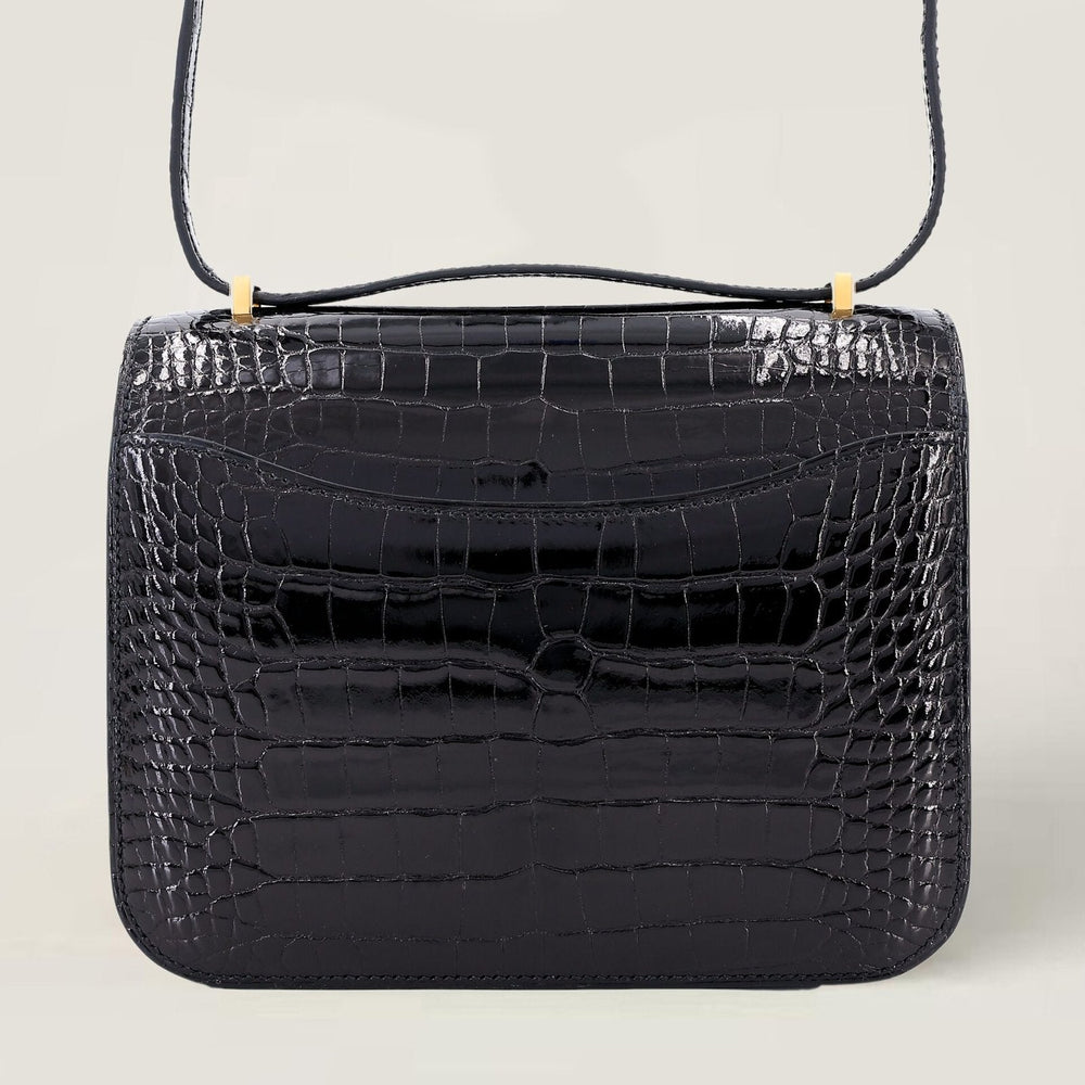 Arvelle Crossbody 19 Black Alligator Leather - Arvelle Paris