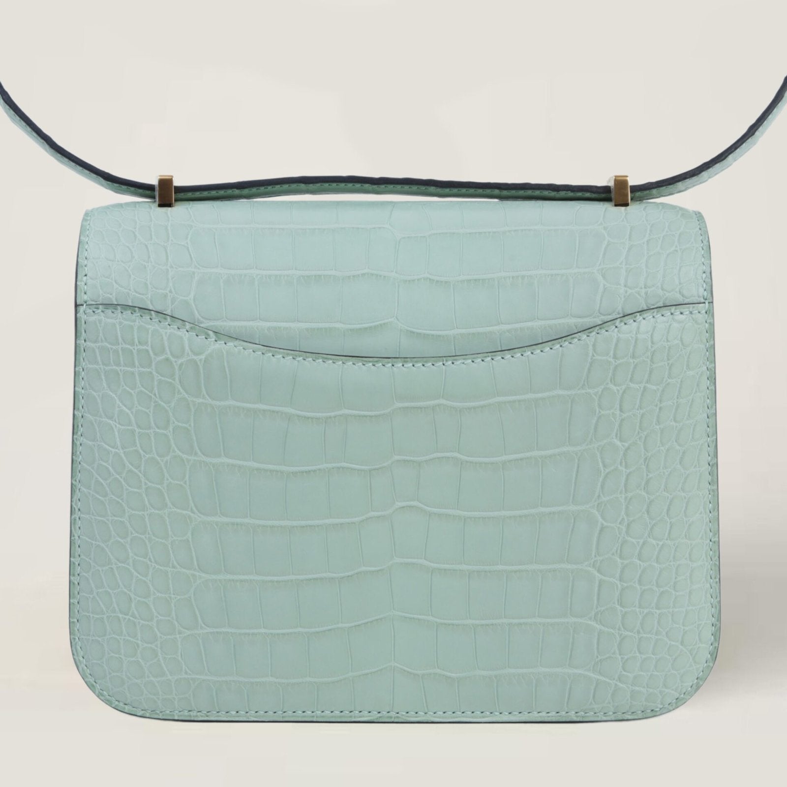 Arvelle Crossbody 19 Water Green Matte Alligator - Arvelle Paris