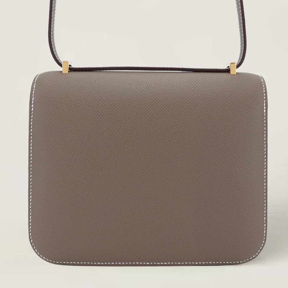 Arvelle Crossbody 19 Taupe Cross-Grain Calfskin - Arvelle Paris