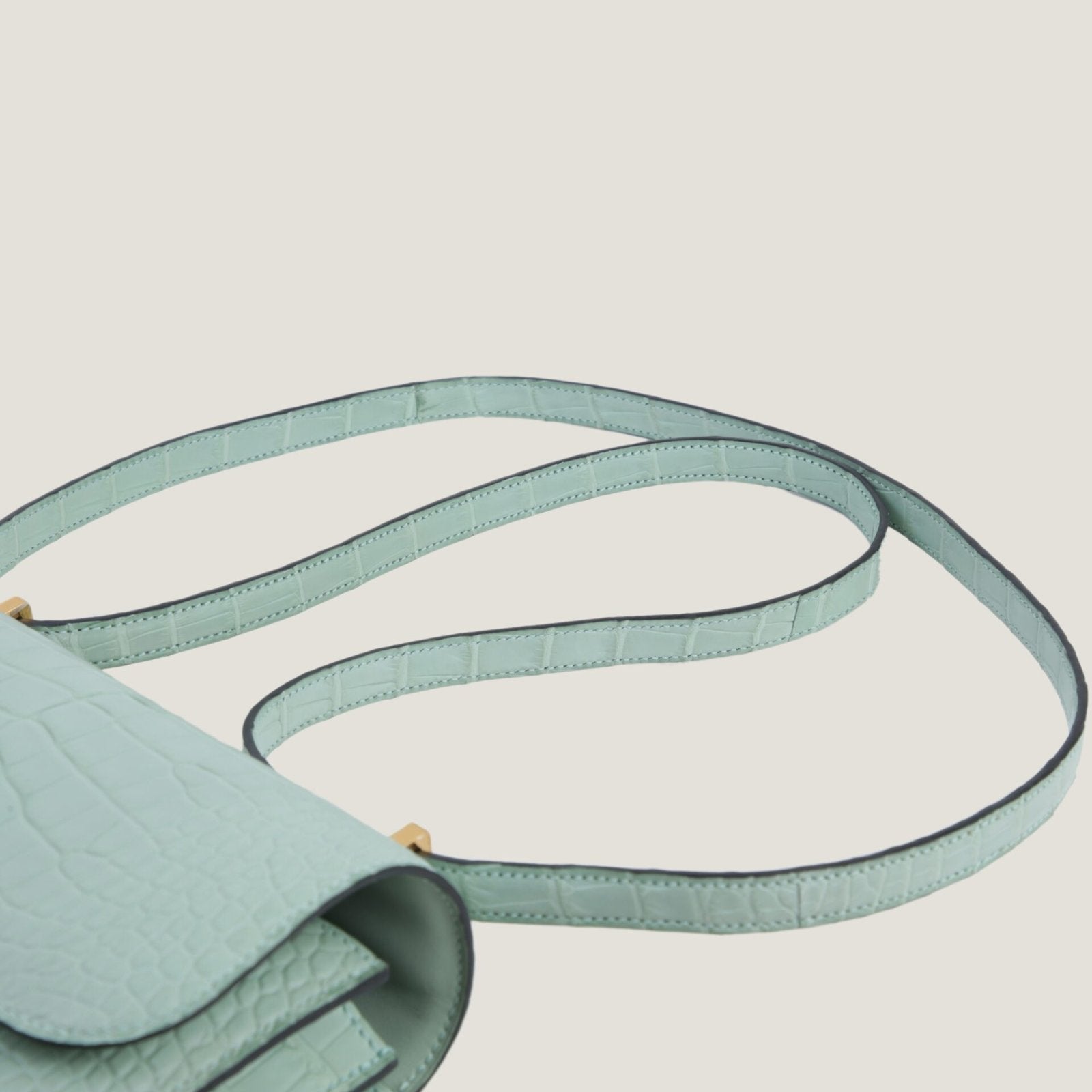 Arvelle Crossbody 19 Water Green Matte Alligator - Arvelle Paris