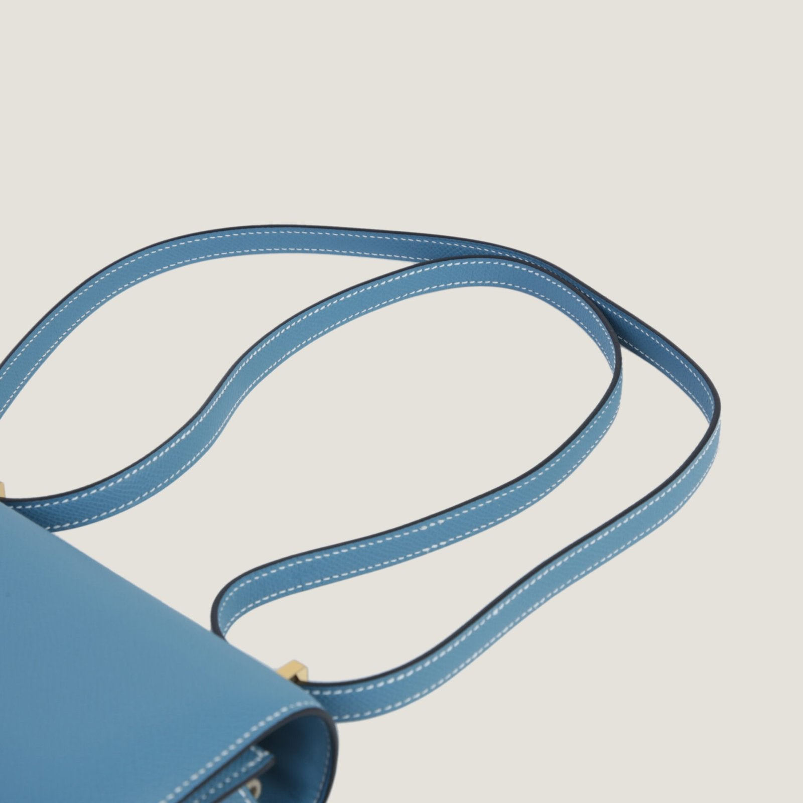Arvelle Crossbody 19 Denim Blue Cross-Grain Calfskin - Arvelle Paris
