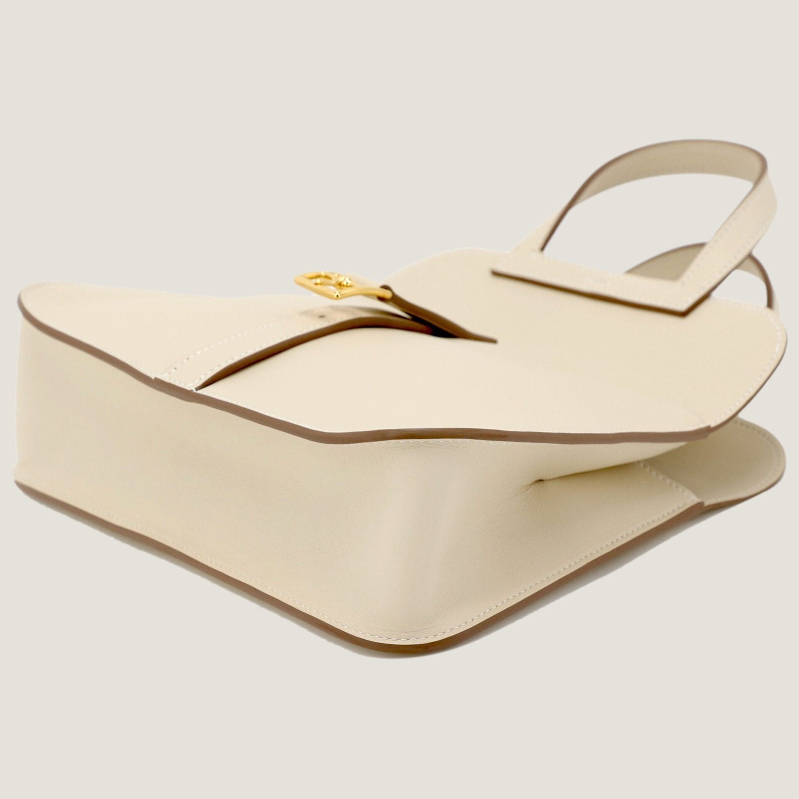 Mini Chalk White Smooth Calfskin Handbag - Arvelle Paris
