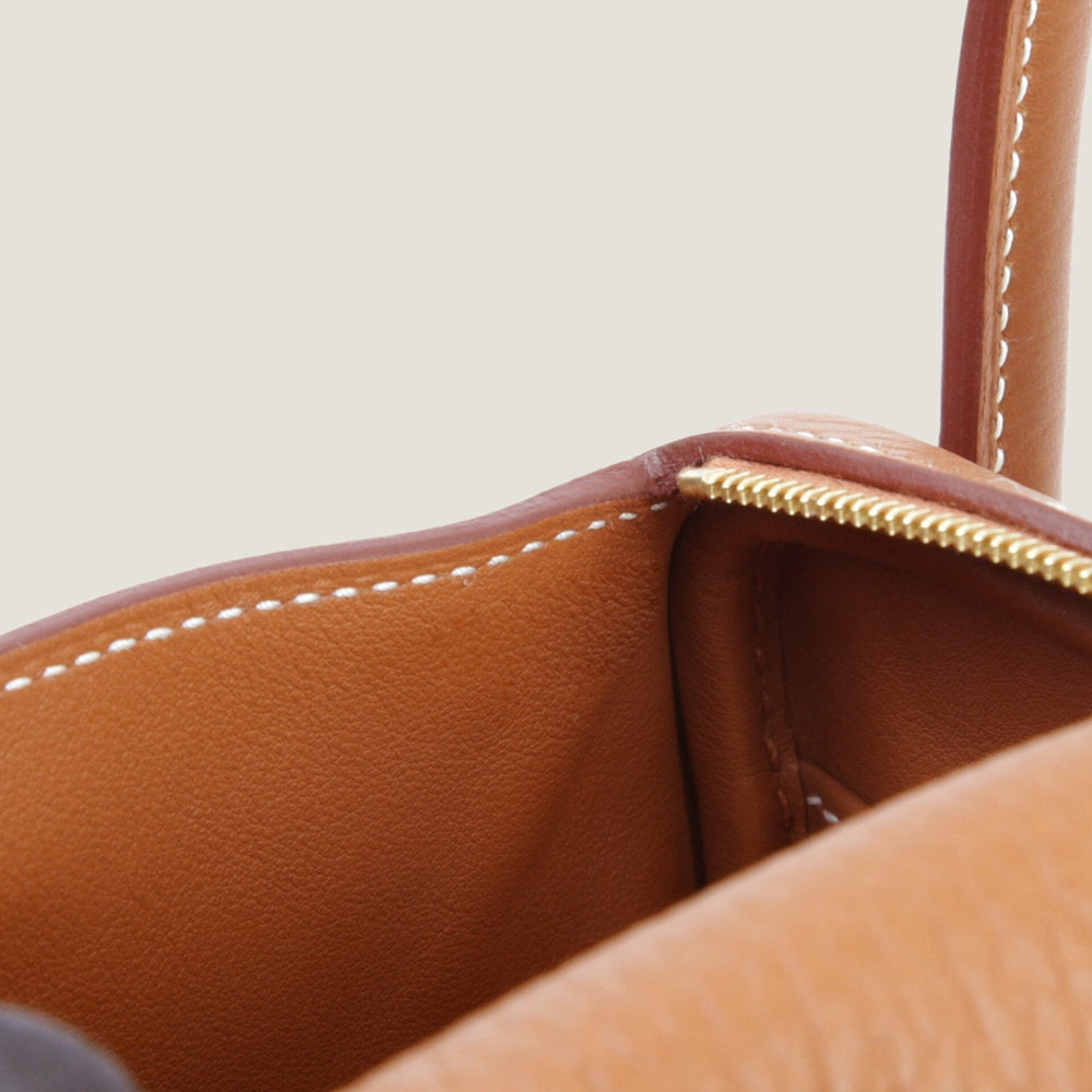 Mini Champagne Gold Soft Grain Calfskin Handbag - Arvelle Paris