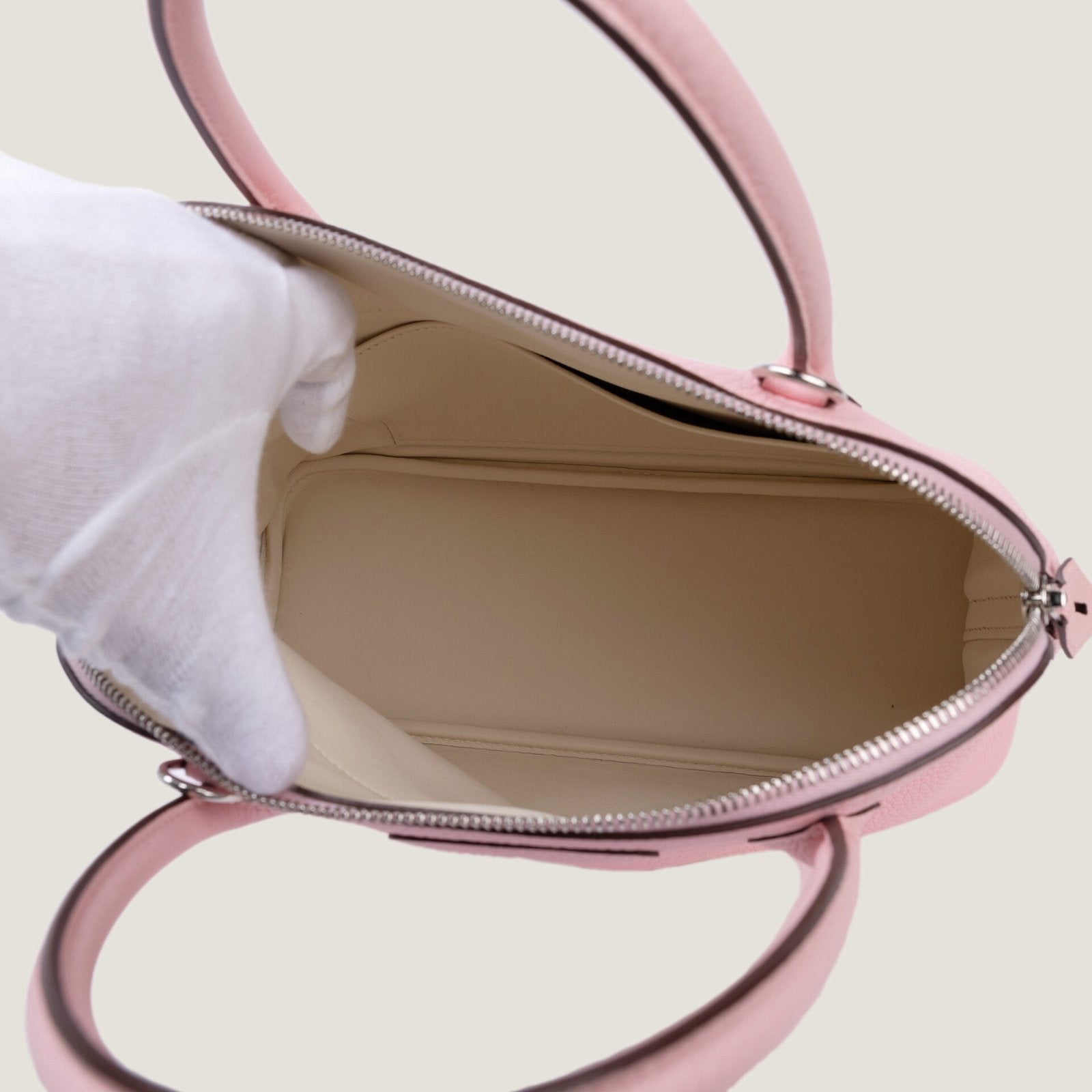 31cm Petal Pink Soft Grain Calfskin Handbag - Arvelle Paris
