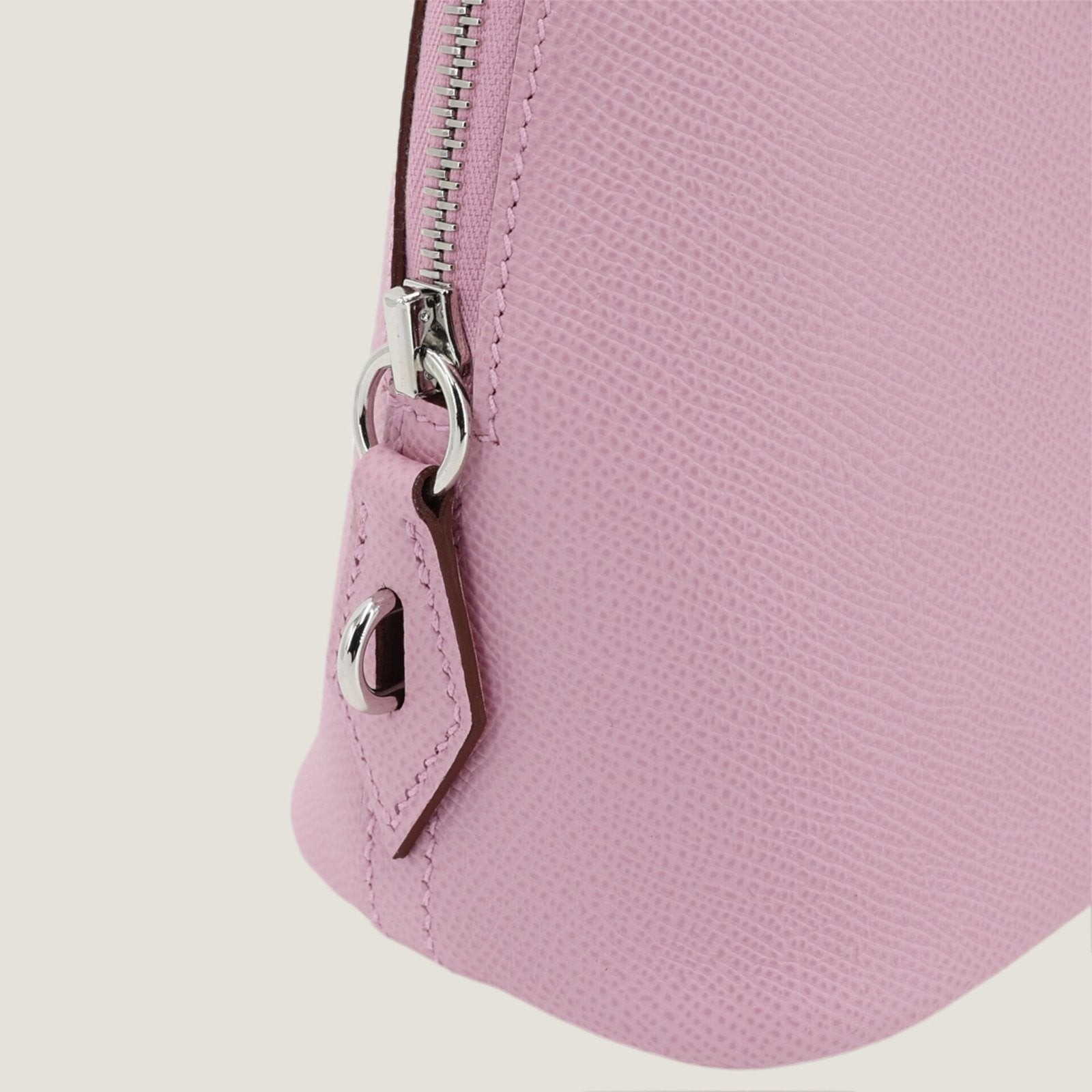 25cm Woodland Mauve Cross-Grain Calfskin Handbag - Arvelle Paris