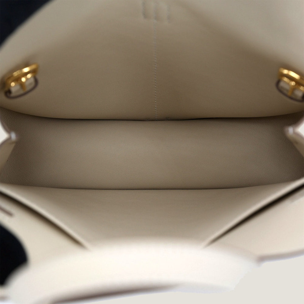 Mini Chalk White Smooth Calfskin Handbag - Arvelle Paris