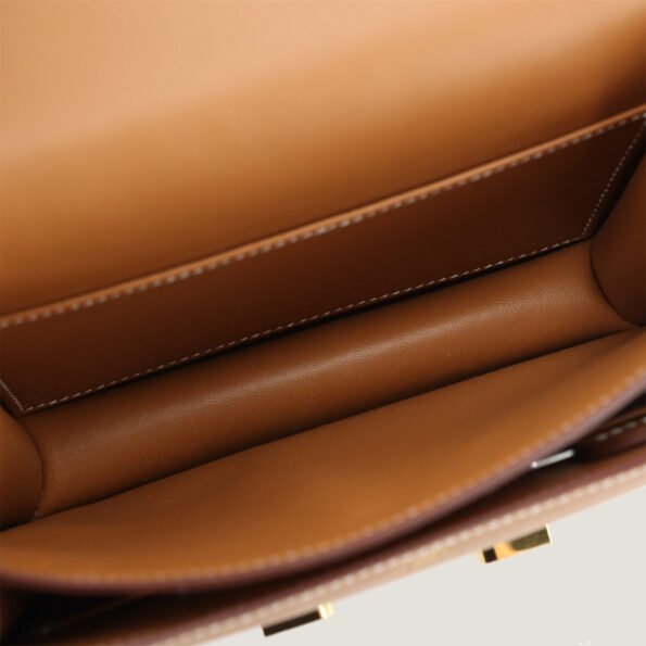 Arvelle Crossbody 19 Champagne Gold Cross-Grain Calfskin - Arvelle Paris