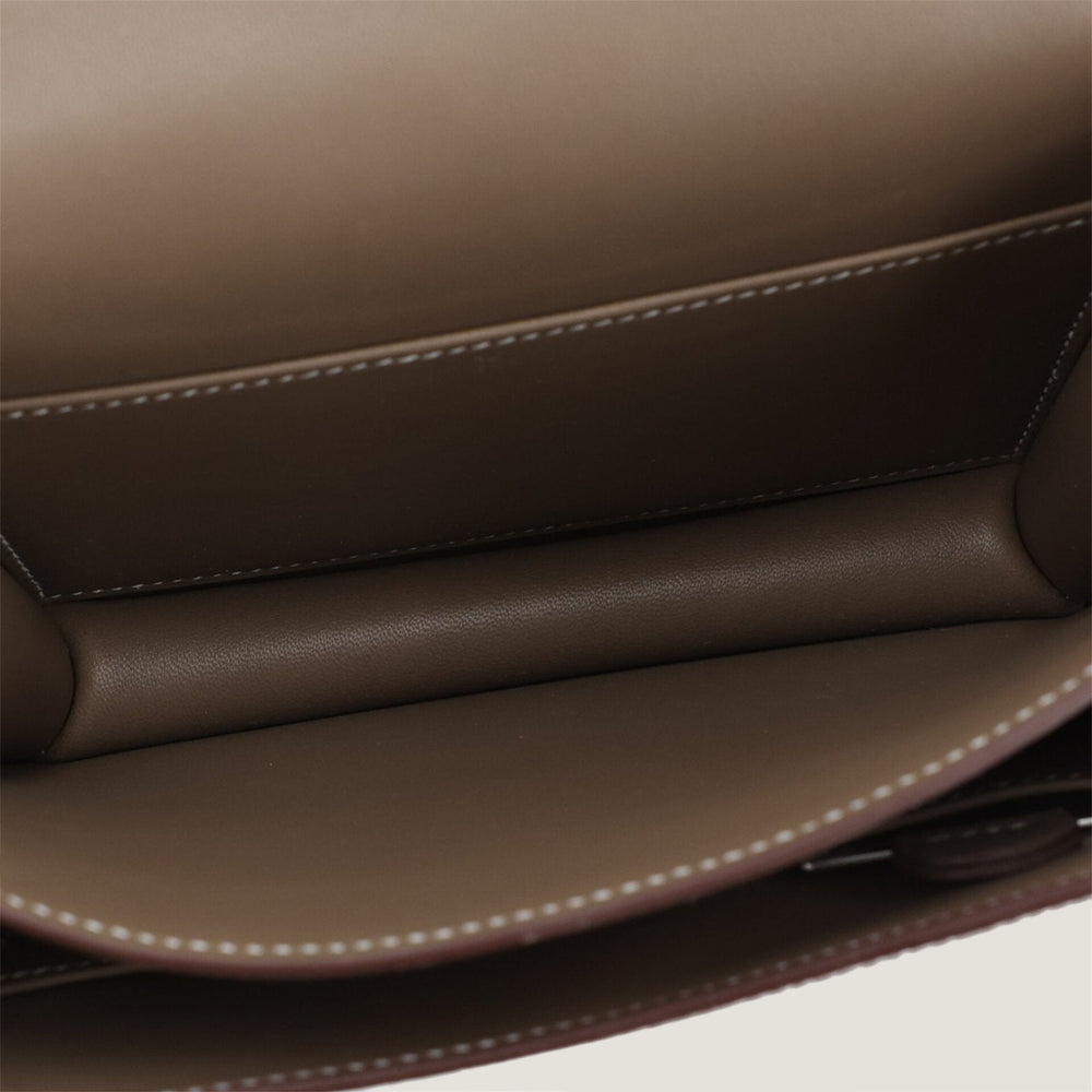 Arvelle Crossbody 19 Taupe Cross-Grain Calfskin - Arvelle Paris