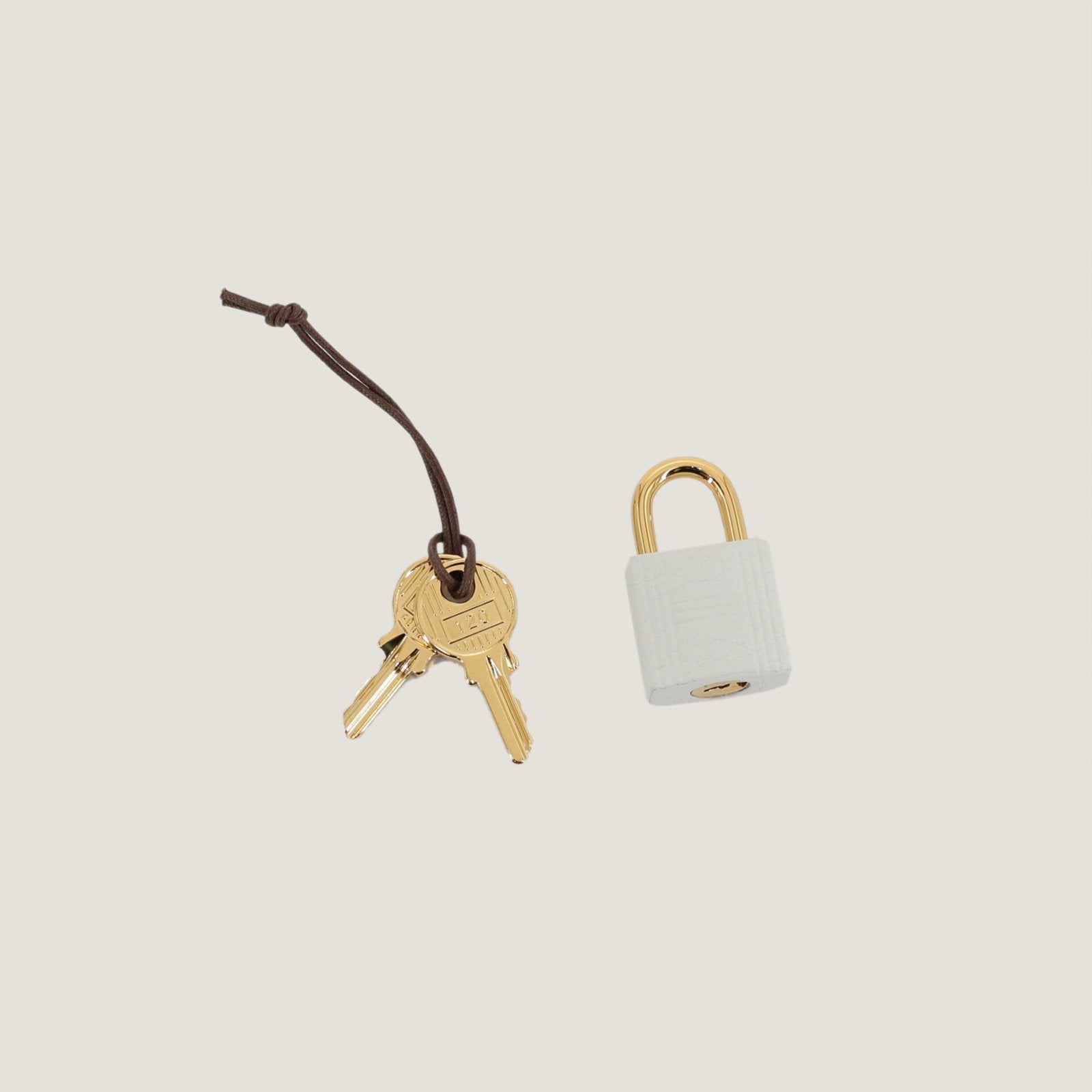 Arvelle Lock Small Pure White Soft Grain Calfskin Bucket Bag - Arvelle Paris