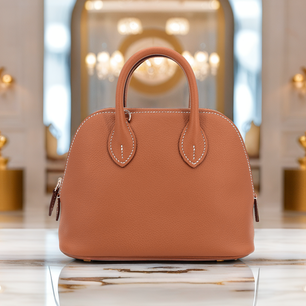 Mini Champagne Gold Smooth Calfskin Handbag – Gold Hardware