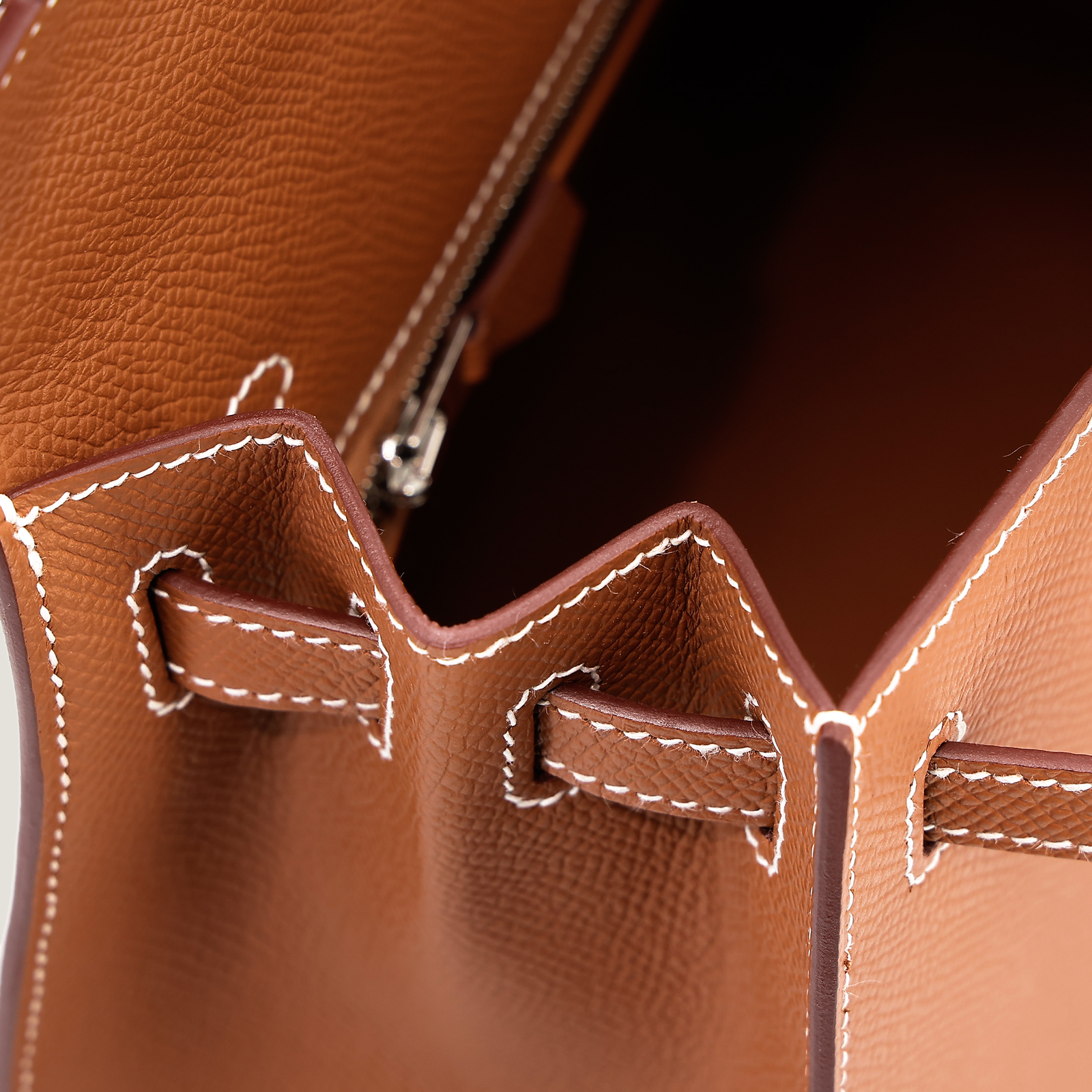 25cm Champagne Gold Cross-Grain Calfskin Handbag - Arvelle Paris