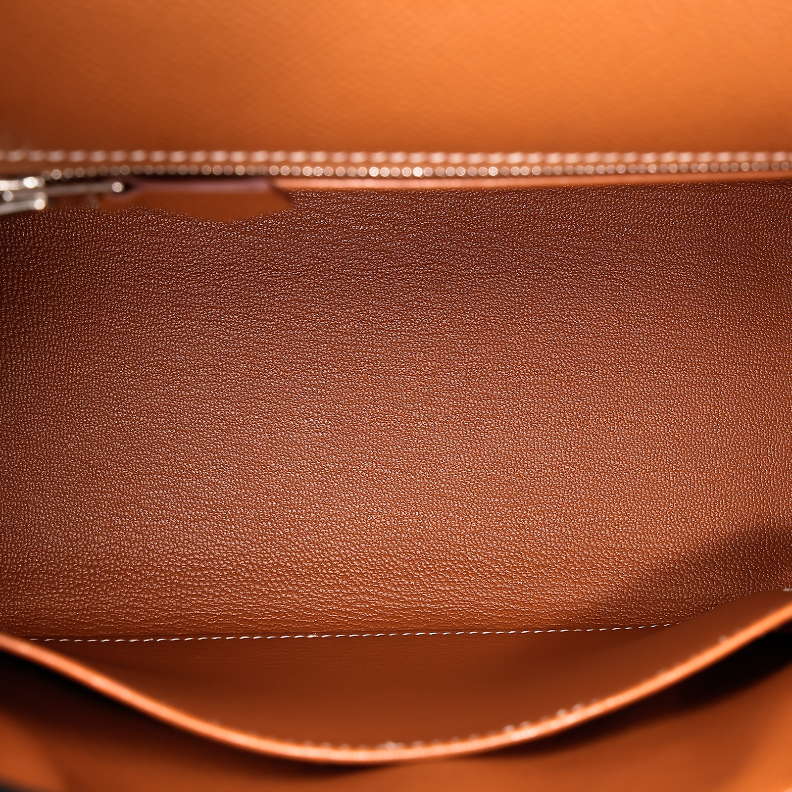 25cm Champagne Gold Cross-Grain Calfskin Handbag - Arvelle Paris