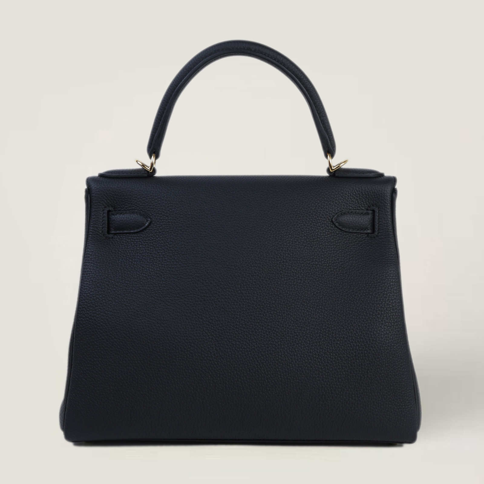 28cm Black Pebbled Calfskin Handbag - Arvelle Paris