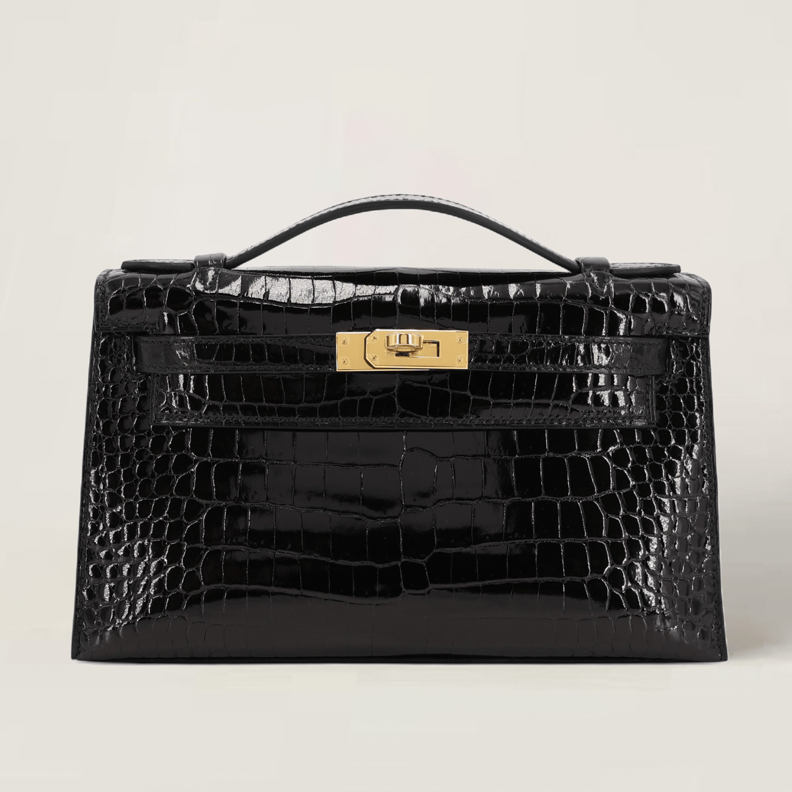 Black Premium Crocodile Clutch - Arvelle Paris