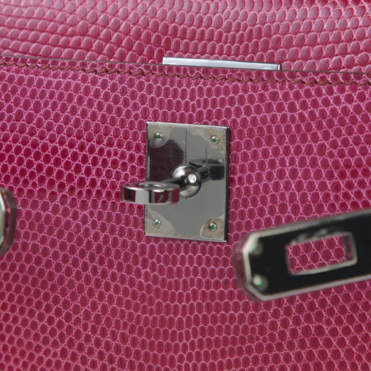Fuchsia Lizard Leather Clutch - Arvelle Paris