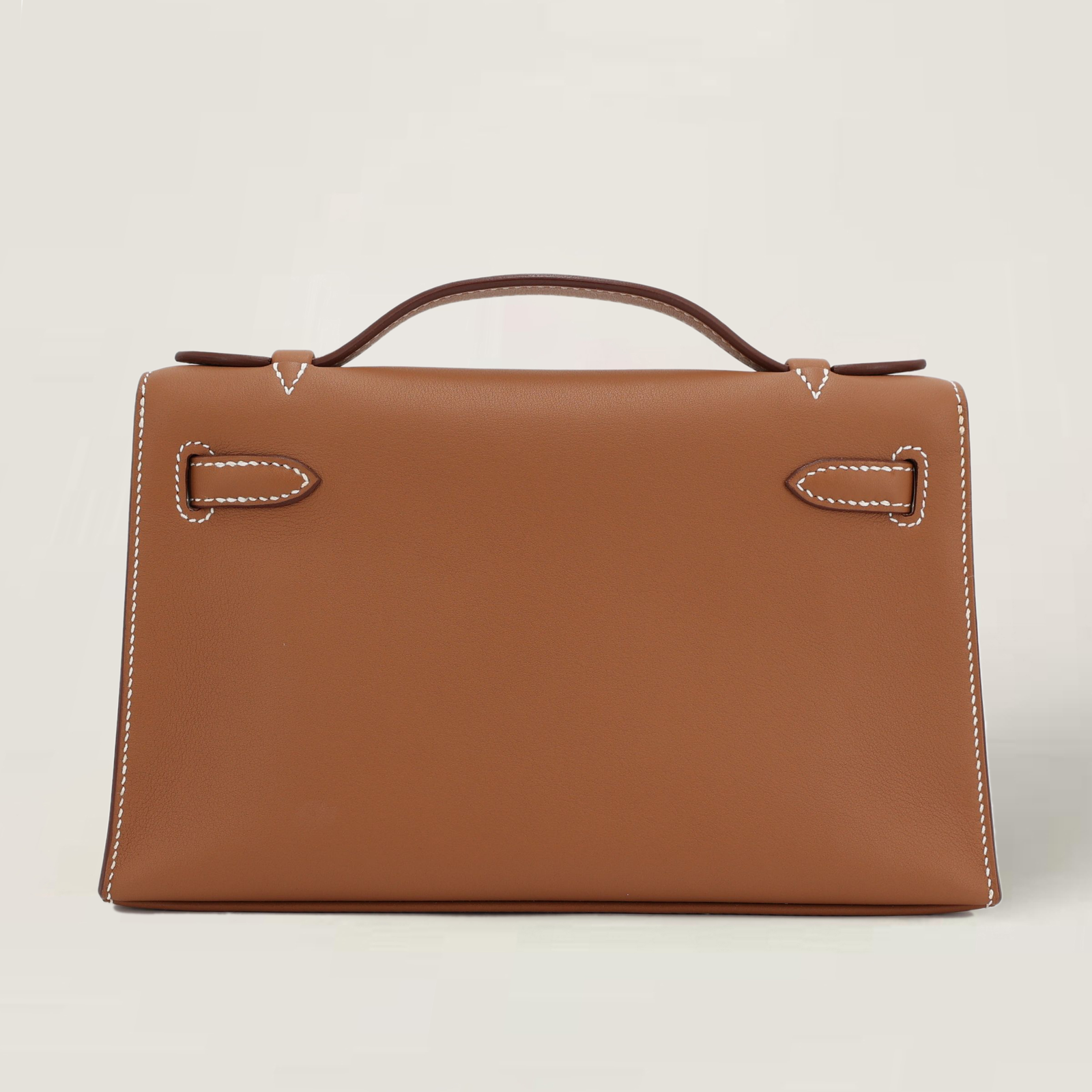 Champagne Gold Smooth Calfskin Clutch - Arvelle Paris