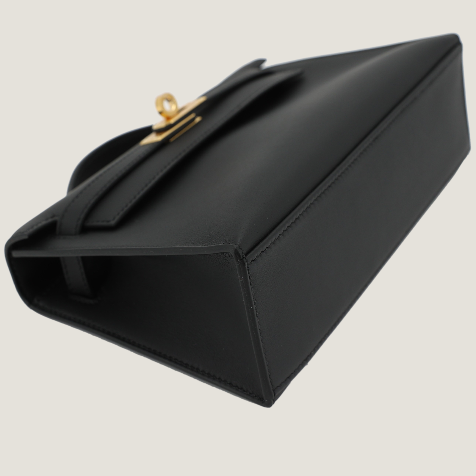 Black Smooth Calfskin Clutch - Arvelle Paris