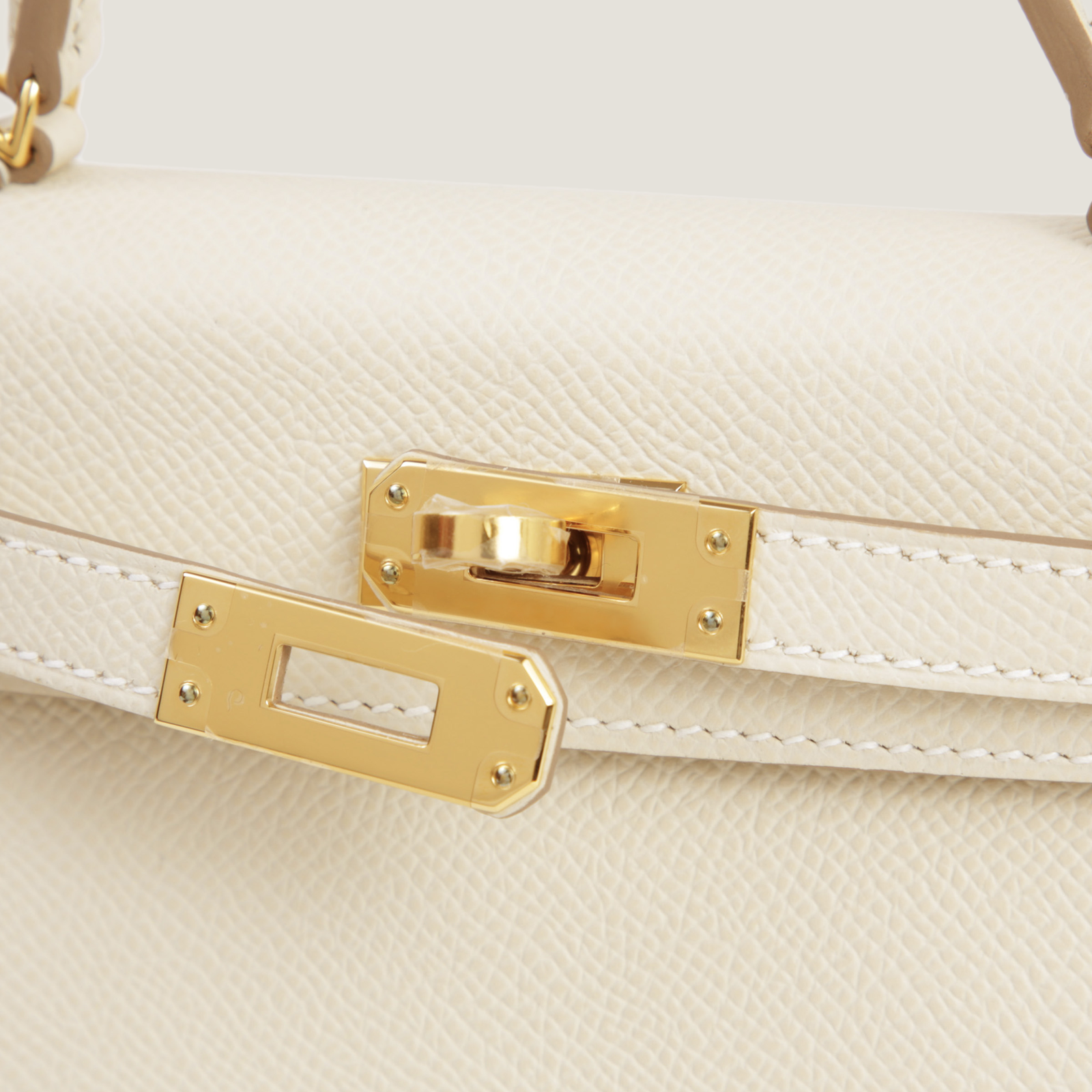 Arvelle Compact II Chalk White Cross-Grain Calfskin Handbag - Arvelle Paris