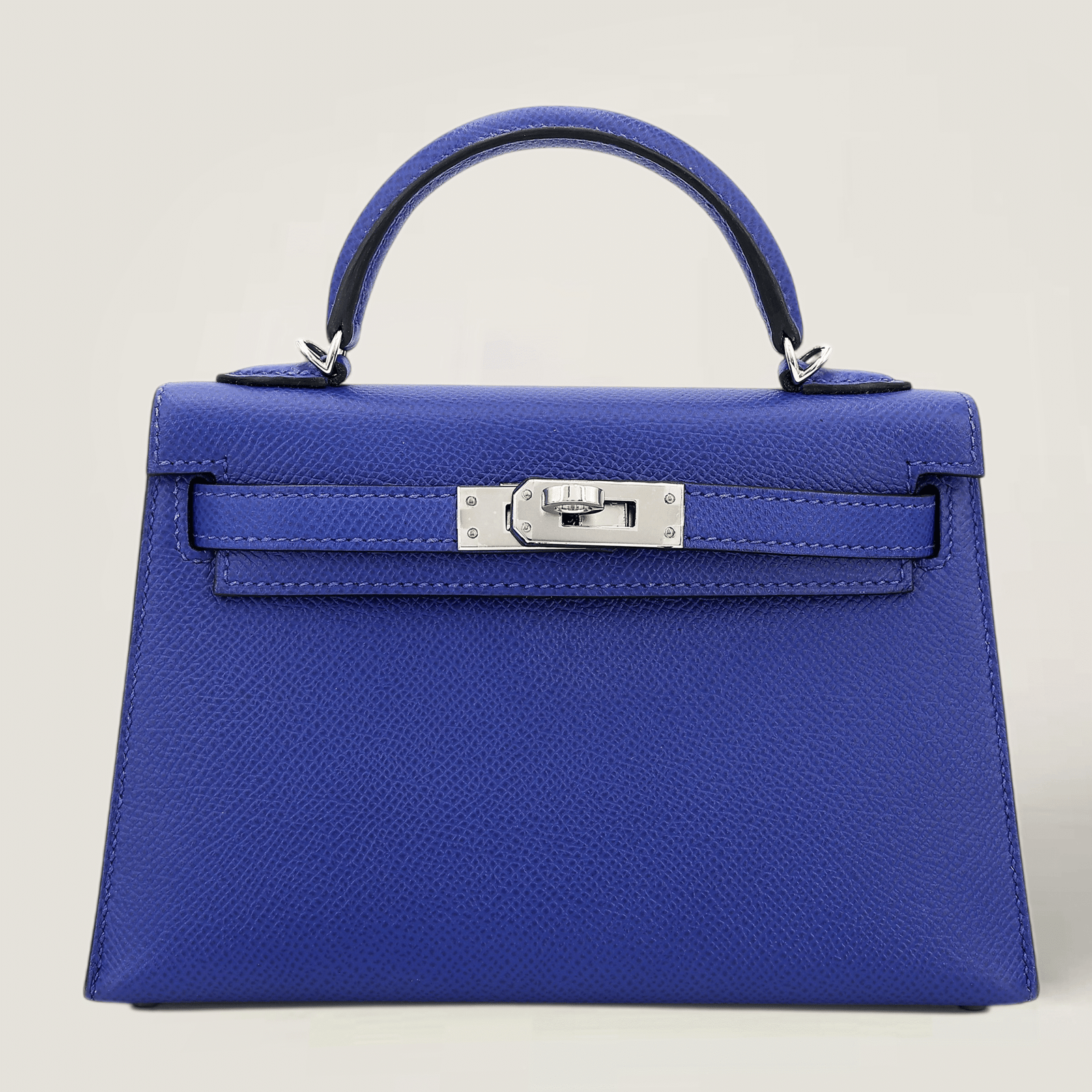 Arvelle Compact II Electric Blue Cross-Grain Calfskin Handbag - Arvelle Paris