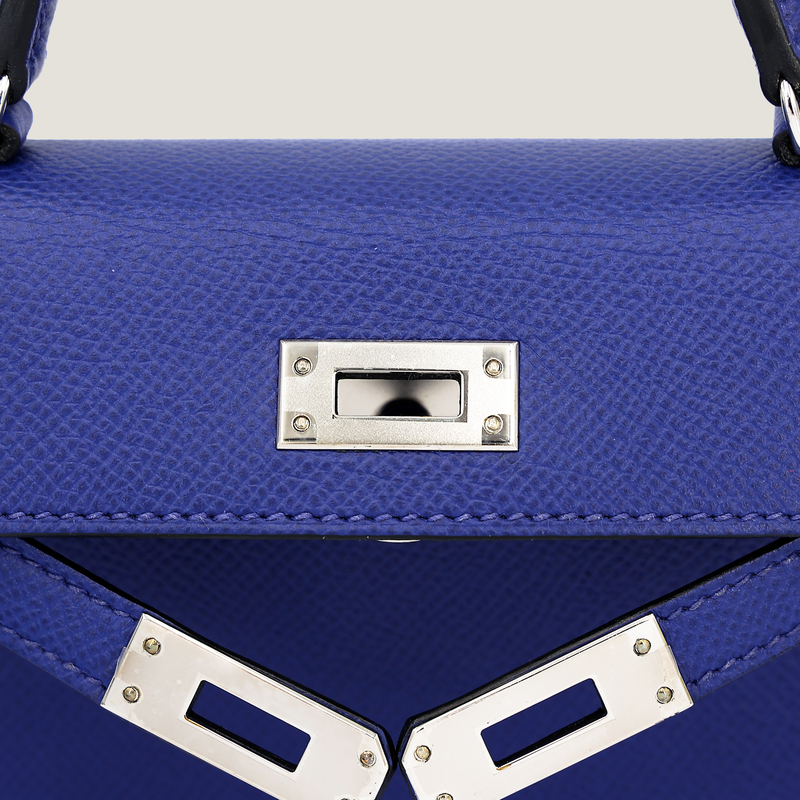Arvelle Compact II Electric Blue Cross-Grain Calfskin Handbag - Arvelle Paris