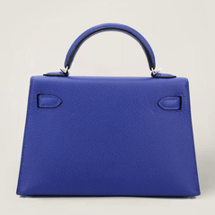 Arvelle Compact II Electric Blue Cross-Grain Calfskin Handbag - Arvelle Paris