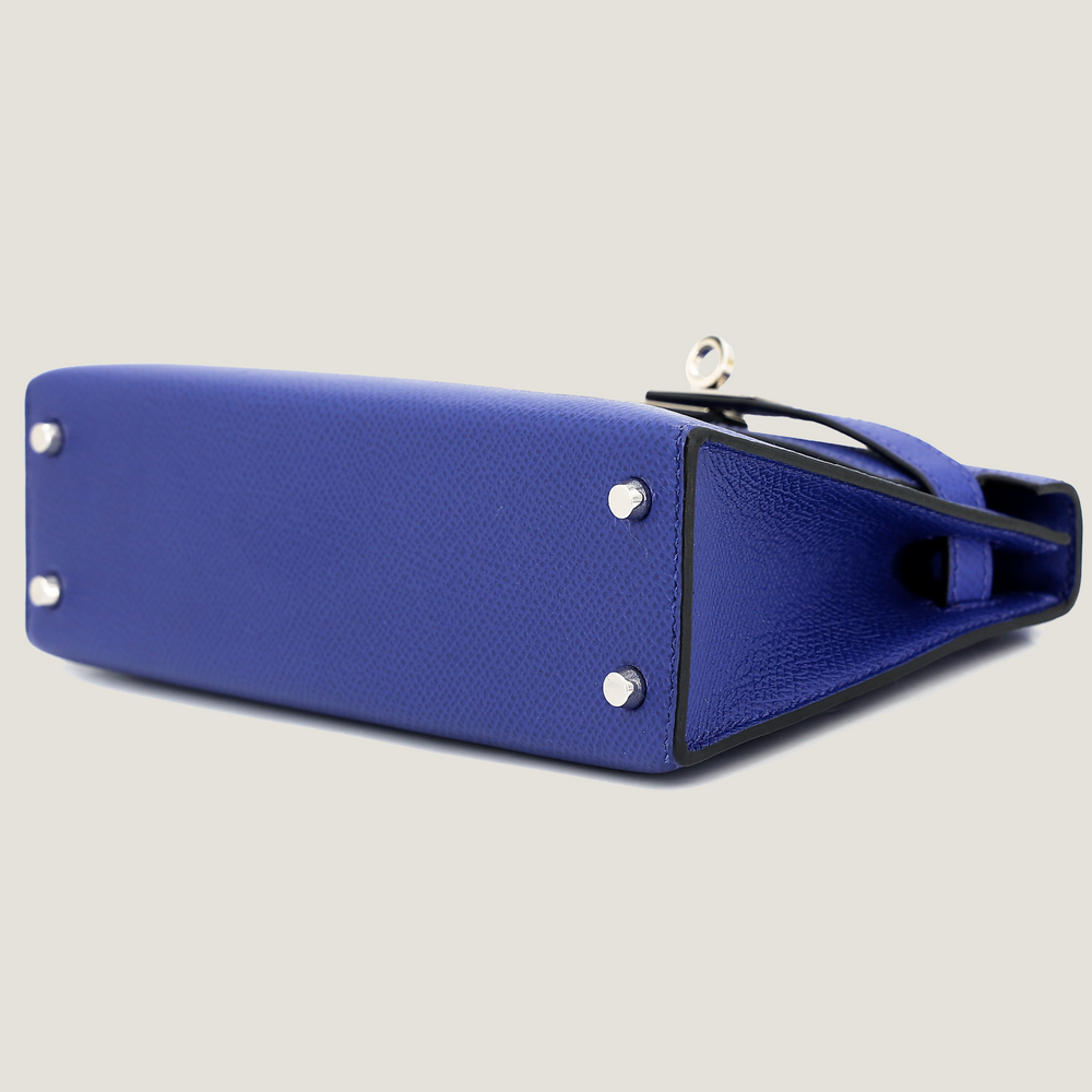 Arvelle Compact II Electric Blue Cross-Grain Calfskin Handbag - Arvelle Paris